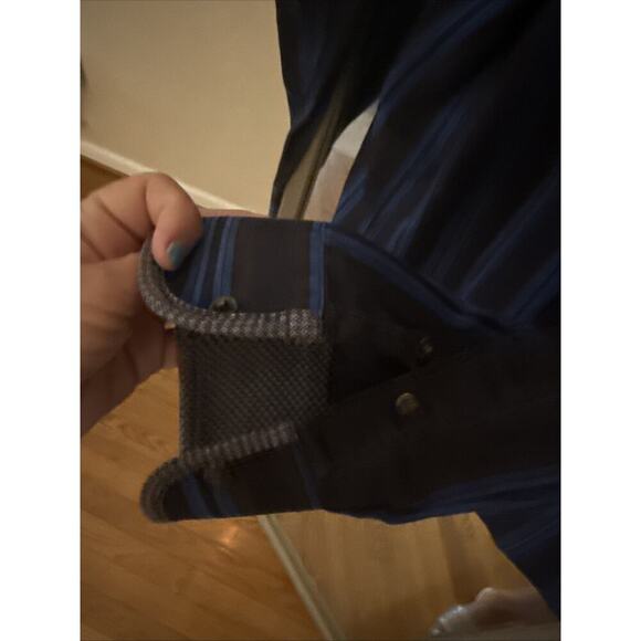 Age Of Wisdom Mens Blue and Black Striped Button Up Shirt Large - Picture 7 of 9